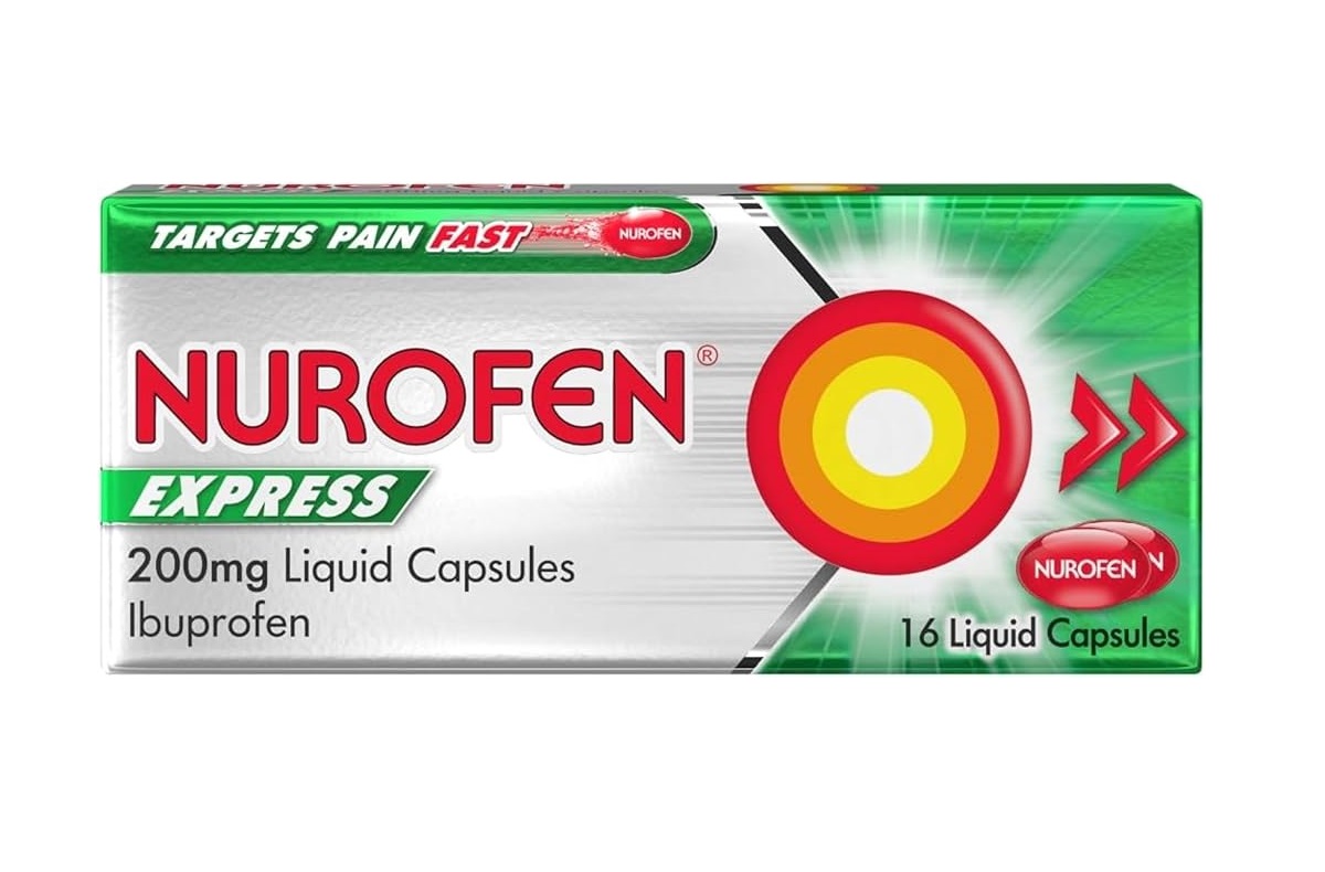 Nurofen Express Ibuprofen Liquid Capsules 200mg NUROFEN EXPRESS IBUPROFEN 200MG - Image 1