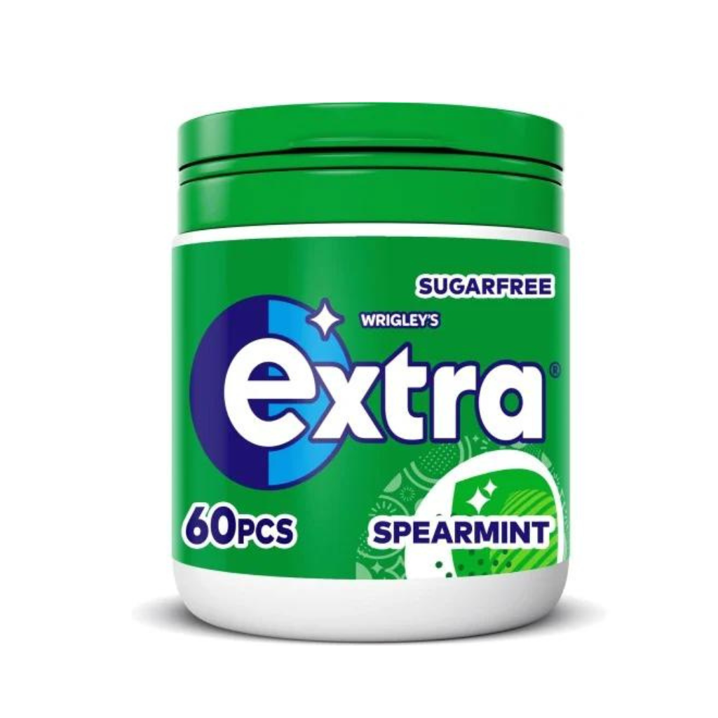 Untitled design (11) Extra Spearmint Sugarfree Chewing Gum Bottle 84G 60 - Image 1