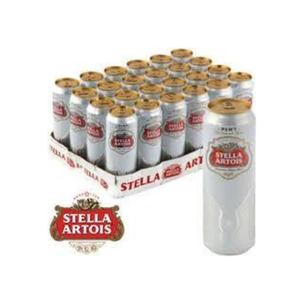 Untitled design (96) Stella Artois Lager Beer EU PINT Cans 5% 24x568ml - Image 1