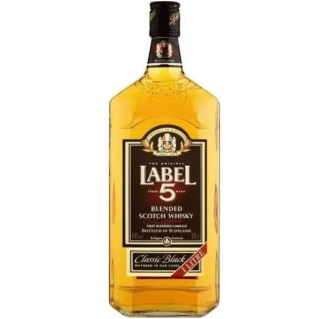 Untitled design - 2024-05-04T185433.730 Label 5 Blended Scotch Whisky 1 LITRE - Image 1