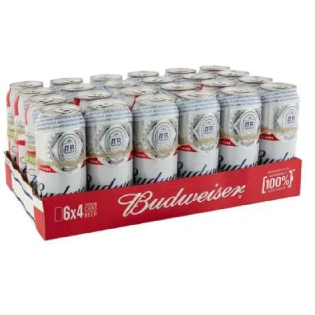 Untitled design - 2024-05-04T220955.704 BUDWEISER 24x500ML 4.8% (24 CANS) - Image 1