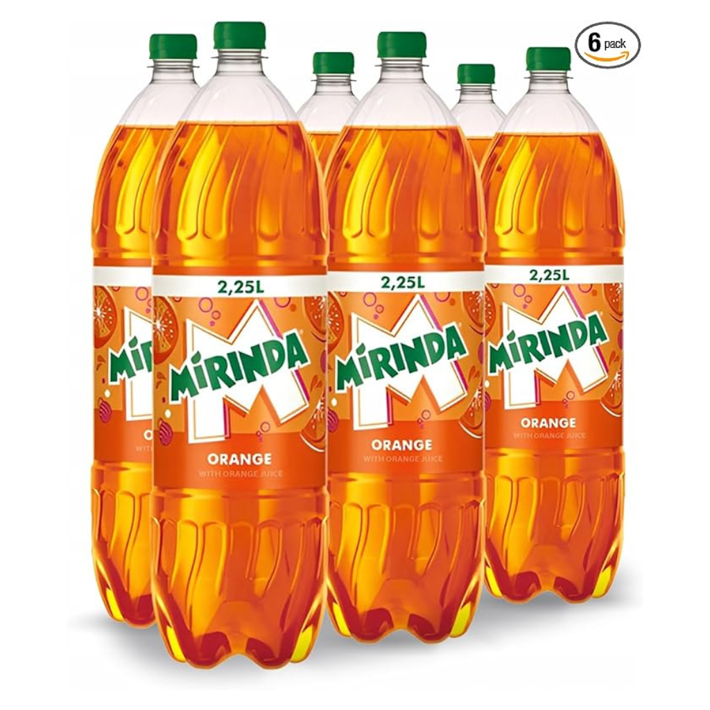 Mirinda Orange Flavour 6 x 2.25Litre Mirinda Orange Flavour 6 x 2.25Litre - Image 1
