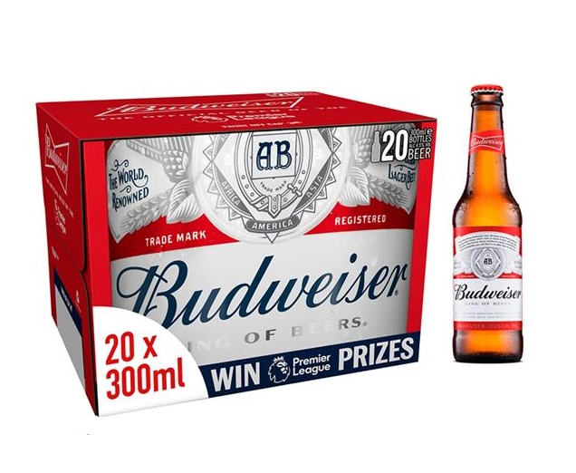 budweiser 20 pack bottle 4.5% BUDWEISER 20 PACK BOTTLE 4.5% - Image 1